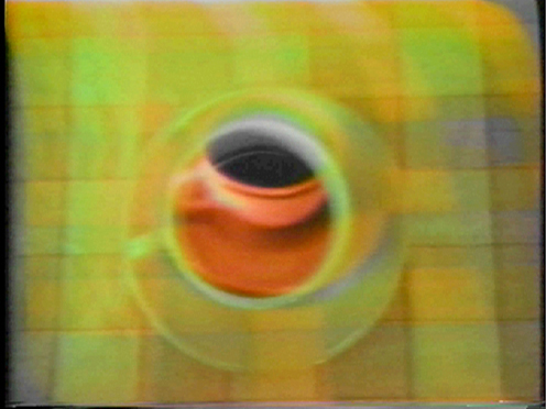 Peer Bode video still from Cup Mix (2 channels) 1977