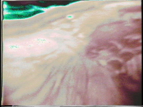 Peer Bode video still from Lava Shifts 1979