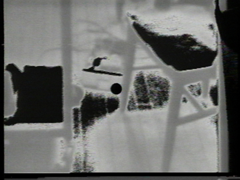 Peer Bode video still from Music on Triggering Surfaces 1978