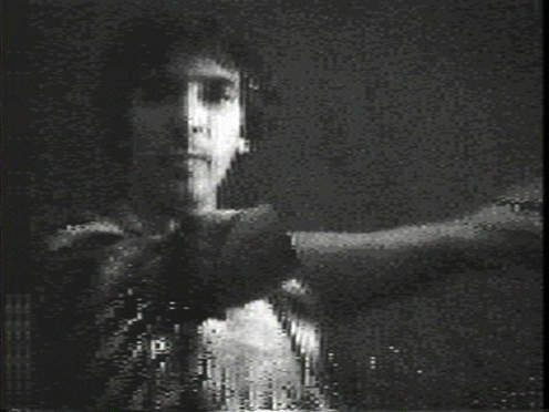 Peer Bode video still from Neil Punches Pixels 1981
